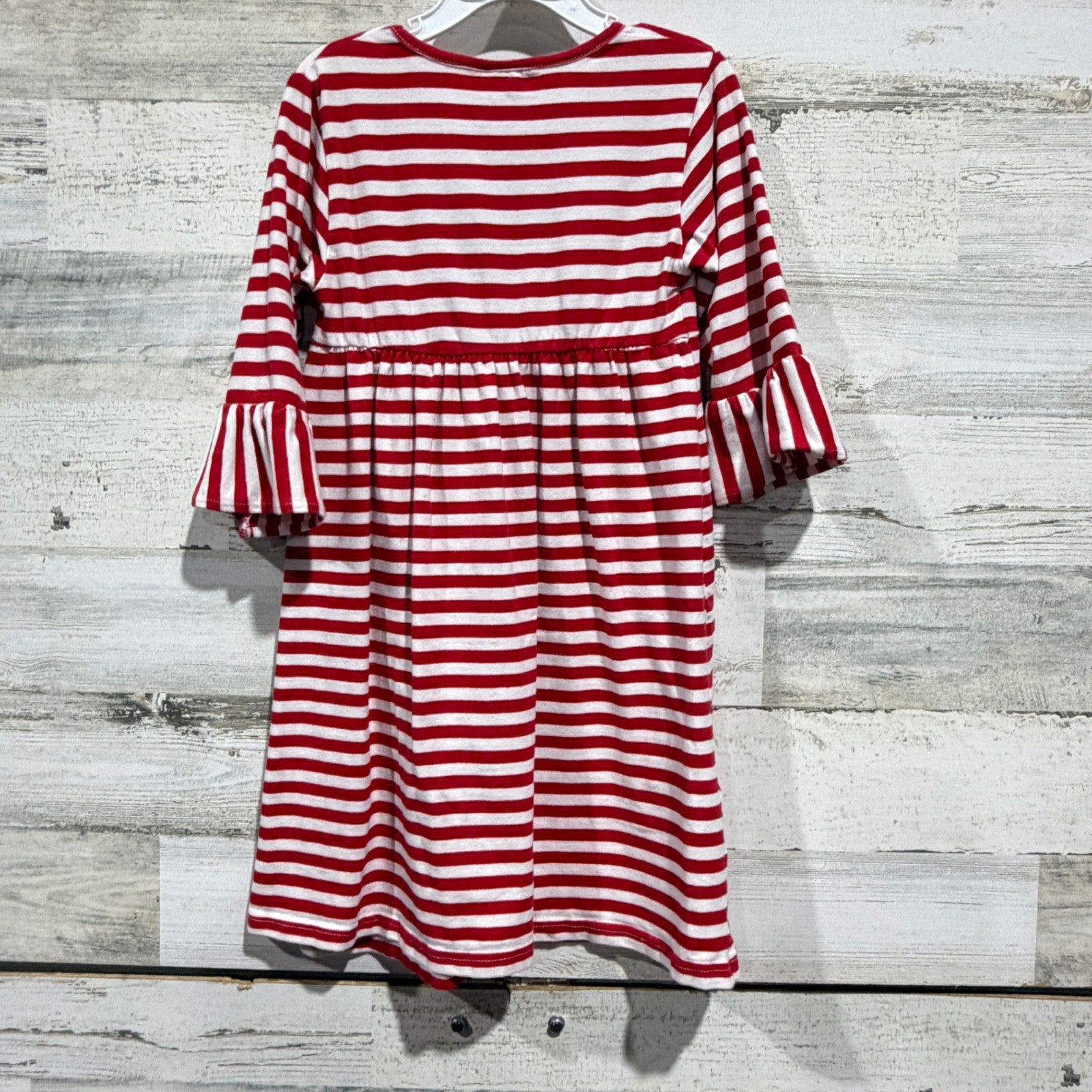 Southern Tots Santa Dress Girls 6 Red Striped Ruffle Christmas Boutique4