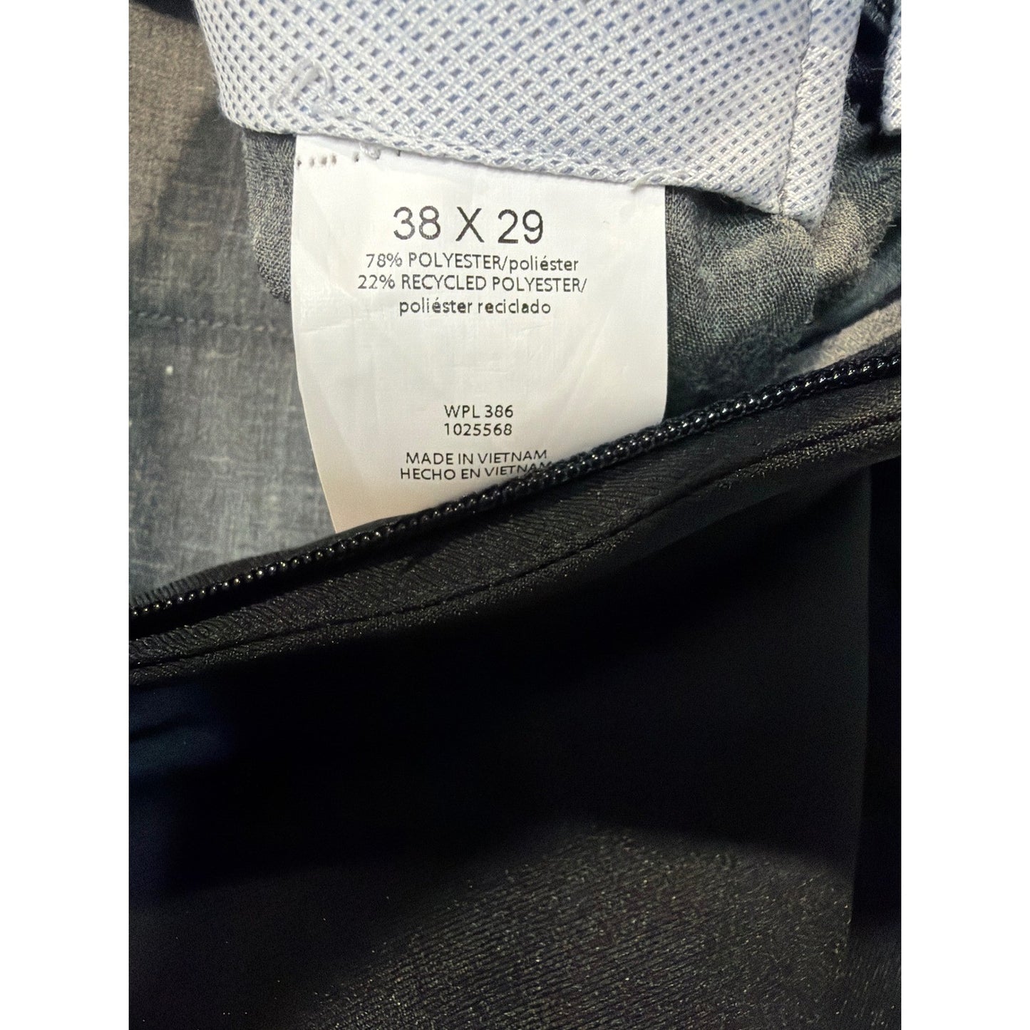 Haggar Dress Pants Men 38x29 Black Premium Comfort Classic Fit EUC4