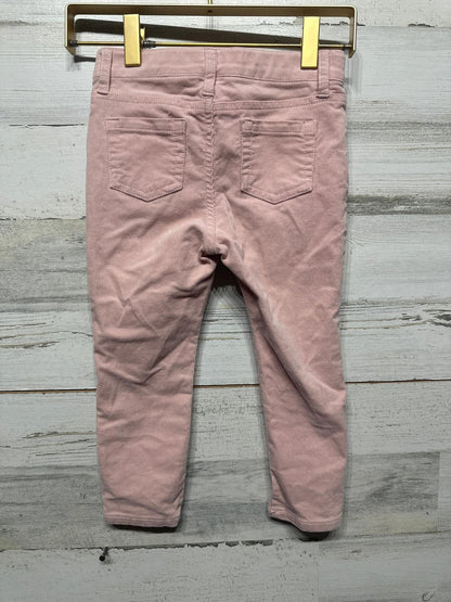 Janie and Jack Corduroy Pants Girls 4 Pink Skinny Stretch EUC1