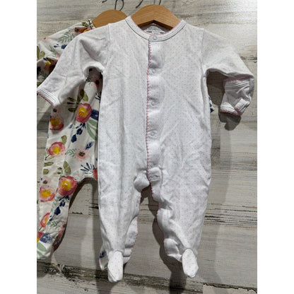 Kickee Pants Kissy Kissy Baby Girl 0-3M Pink Bamboo Pima Cotton Bundle EUC4