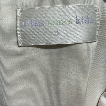 Eliza James Kids Swimsuit Girls 6 Pink Ruffle Shoulder Tie Pastel Girly EUC5