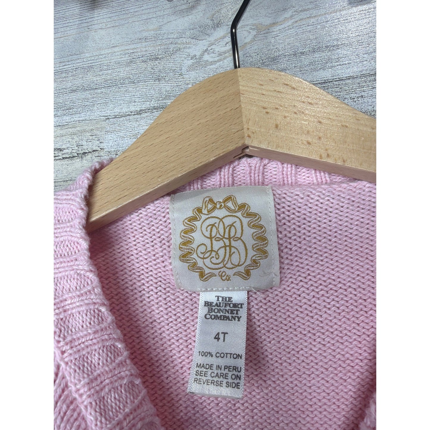 The Beaufort Bonnet Company Sweater Girls Size 4T Pink Present Christmas Preppy2