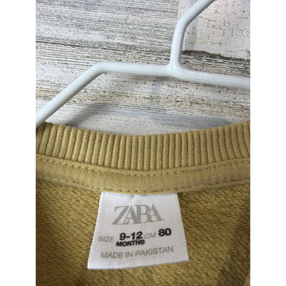 Zara Sweater Sweatshirt Bundle Boys 9-12M Navy Yellow Waffle Knit Awesome EUC3
