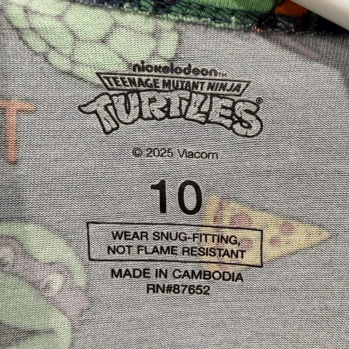 Nickelodeon TMNT Pajama Set Kids Size 10 Blue Pizza Print Short Sleeve Flawed*2