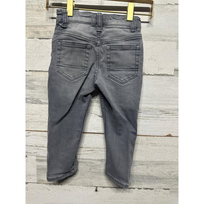 Cat and Jack Skinny Jeans Boys 2T Gray Faded Adjustable Waist EUC1