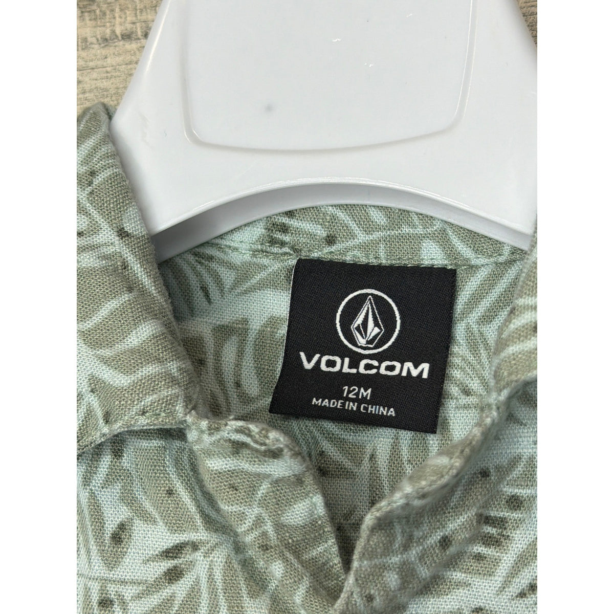 Volcom Hurley Boys 12M Green Grey Linen Set T-Shirt Swim Trunks Bundle Surf2