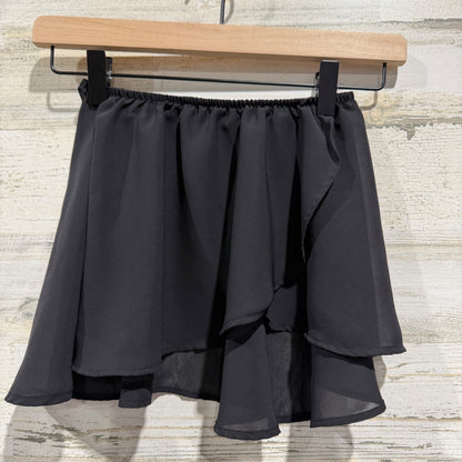Bloch Mock Wrap Skirt Girls 8-10 Black Dancewear Ballet Classic0