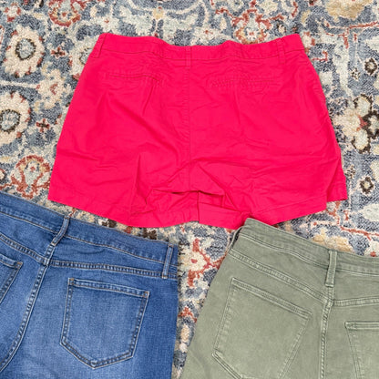 Old Navy Universal Thread Shorts Women 10 Pink Blue Green Casual Bundle EUC6