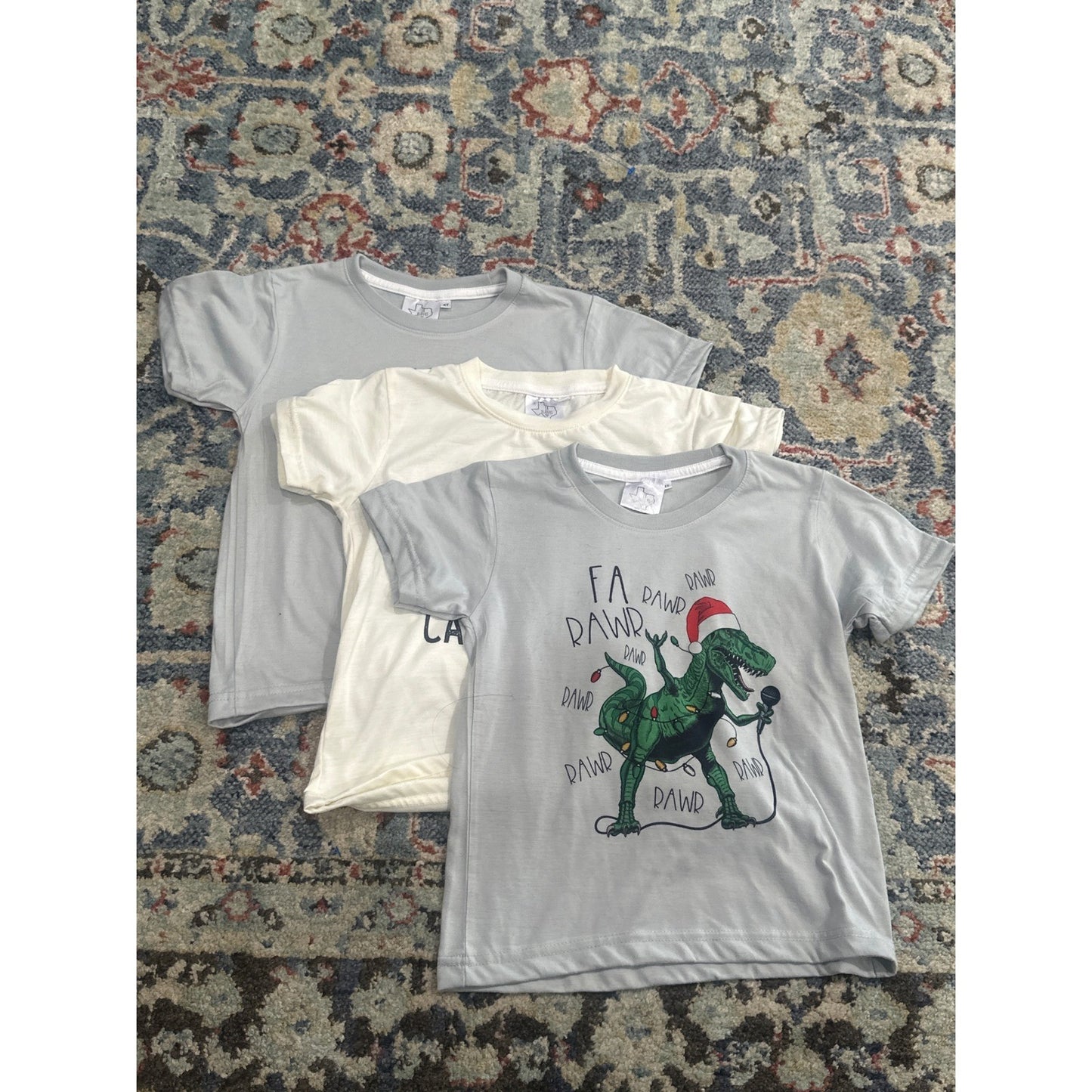 Boys 4T Christmas Holiday T-Shirt Bundle LR Blanks Graphic T-Shirts4