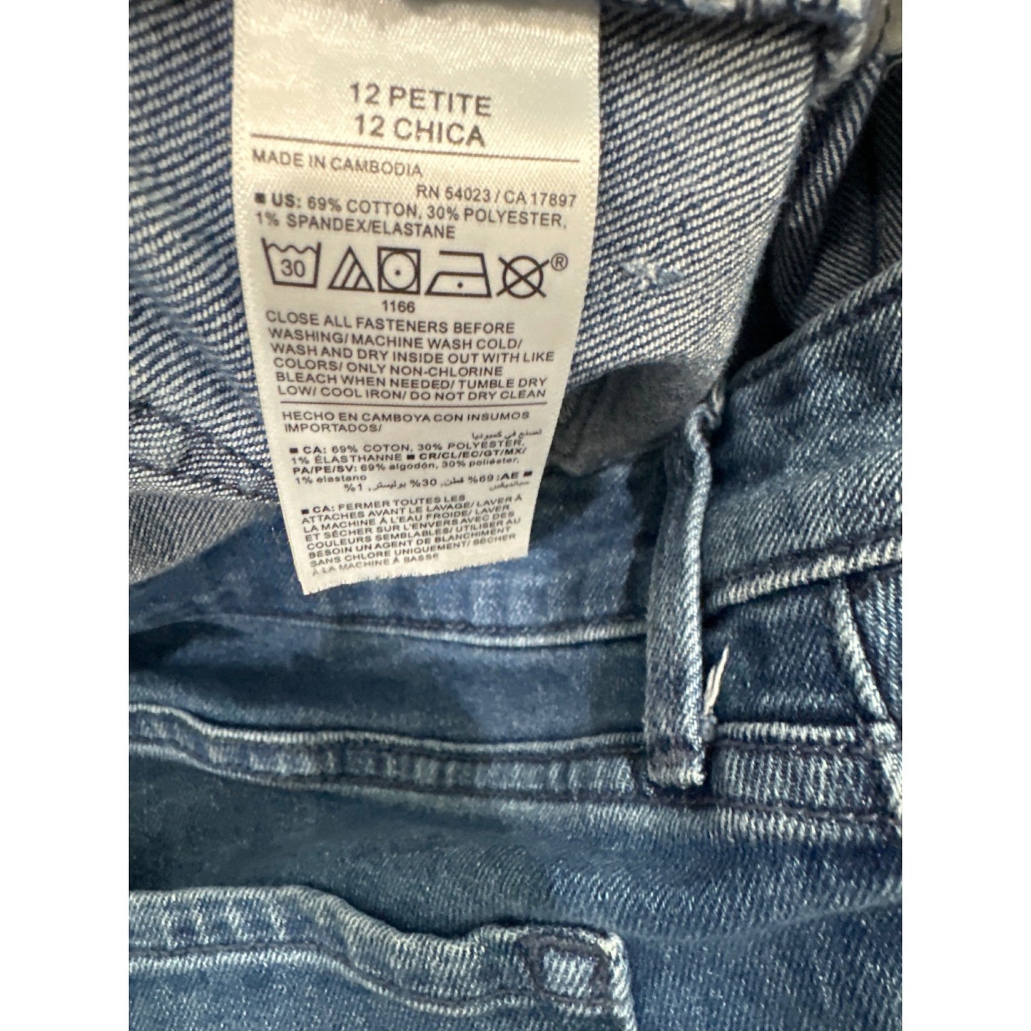 Old Navy Wow Boot Cut Women 12P Petite Blue Midrise Denim Jeans3