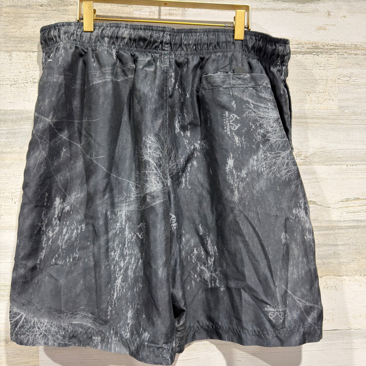 O'Rageous Realtree Fishing Shorts Men XL Black Camo Outdoors GUC*2