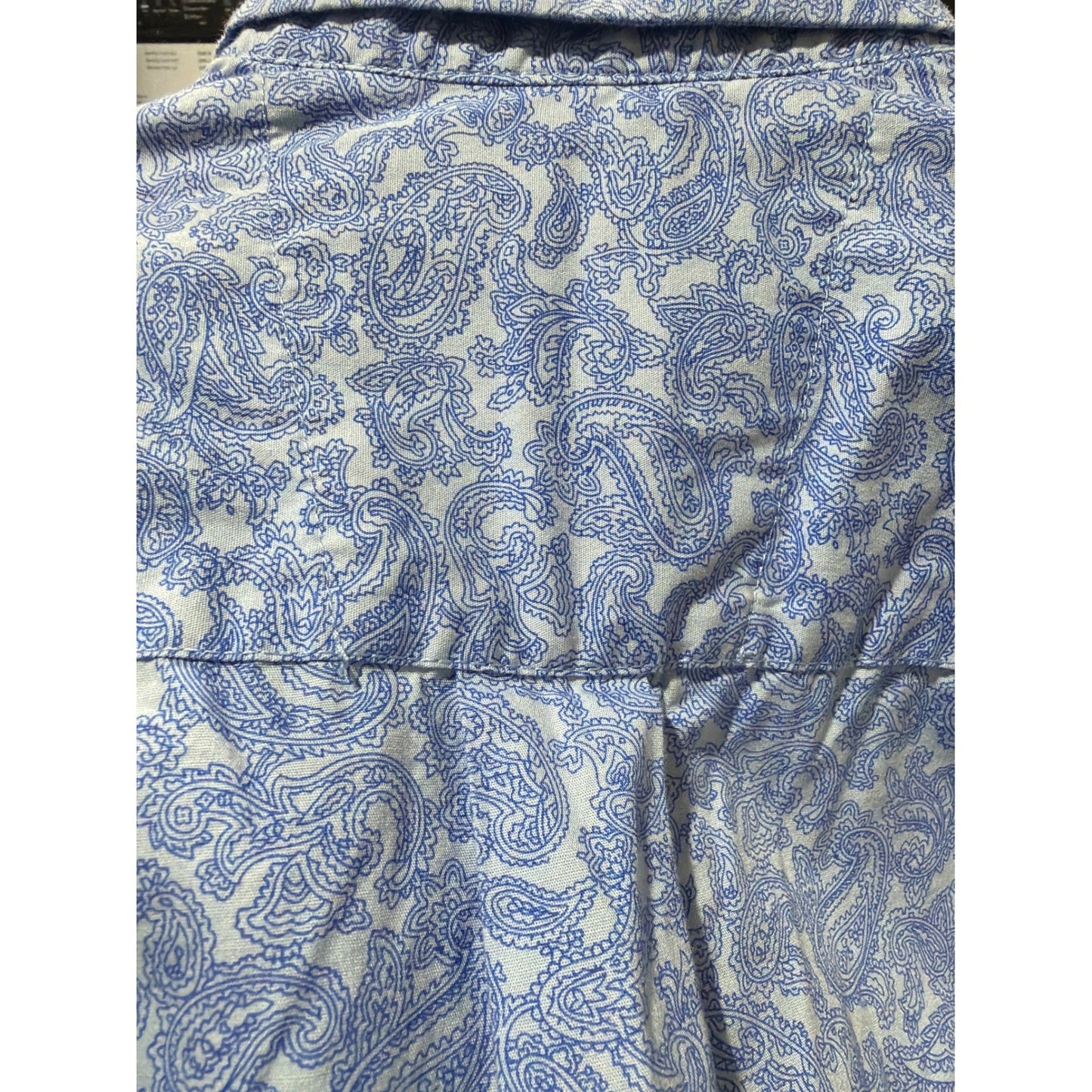 Wrangler Button Down Shirt Boys XS Blue Paisley Western Cowboy EUC3