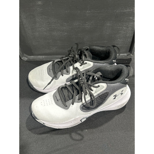 Under Armour Basketball Shoes Mens 7.5 White Grey 3025616-101 GUC0