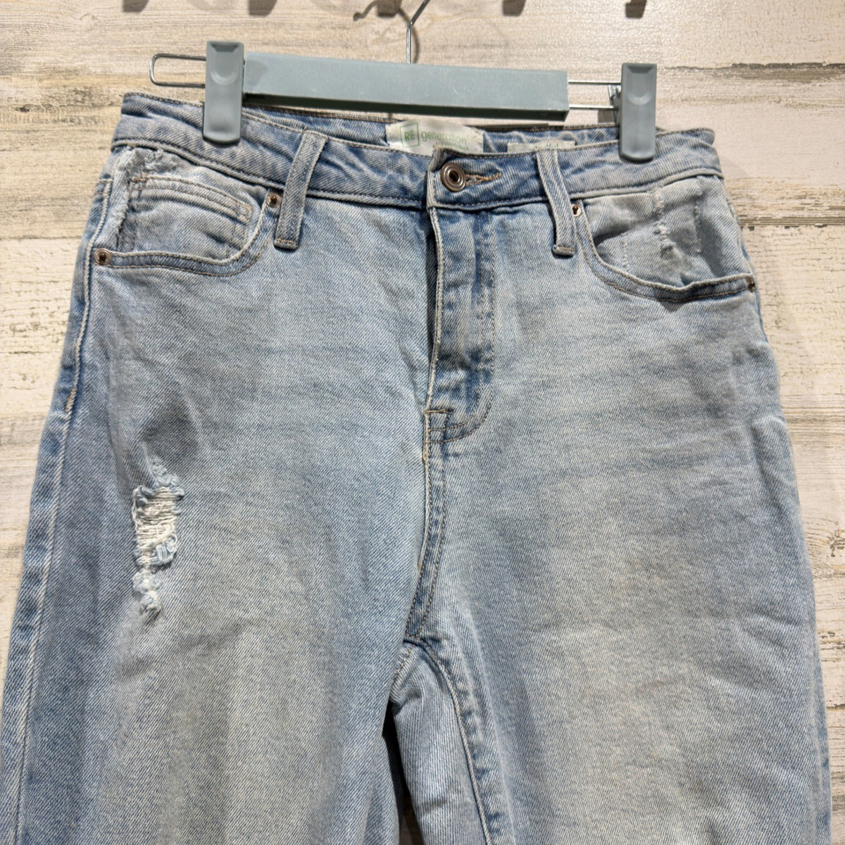 REgeneration Jeans Women 3/26 Light Wash Distressed Ripped Grunge GUC2