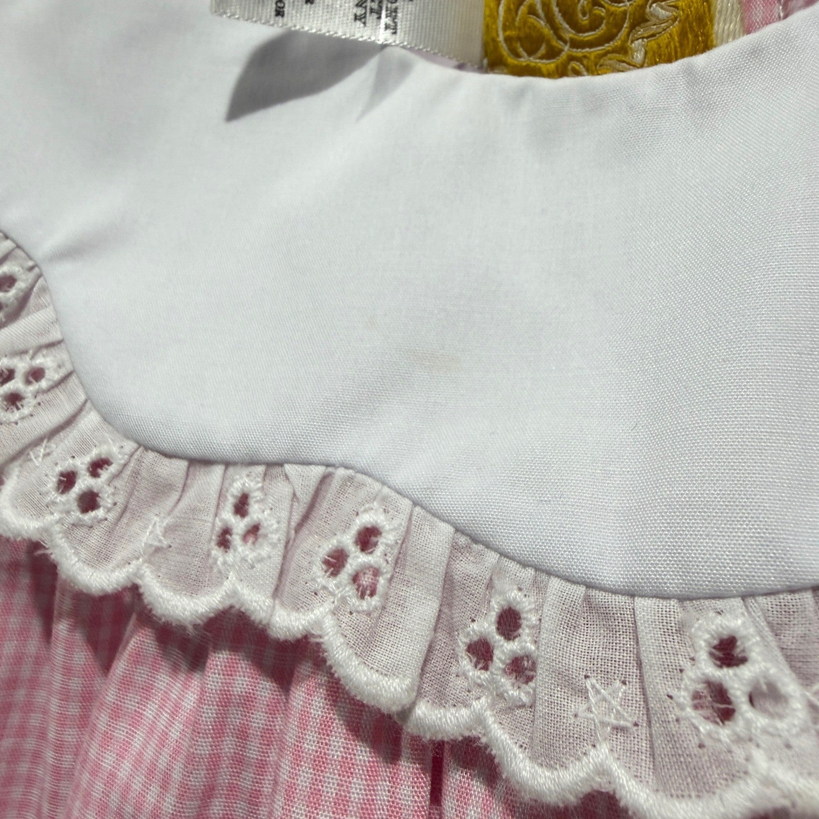 The Beaufort Bonnet Company Dress Girls 4T Pink Gingham Preppy *Flawed4