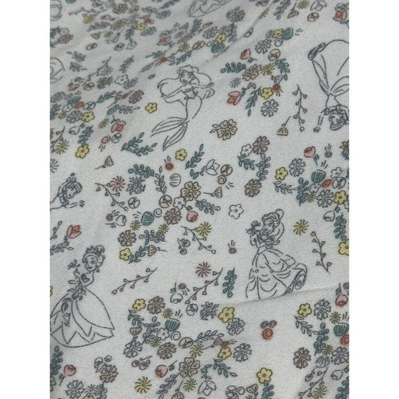 Disney Baby Aden Anais Swaddle 0-3M White Floral Princess Ariel Belle EUC3