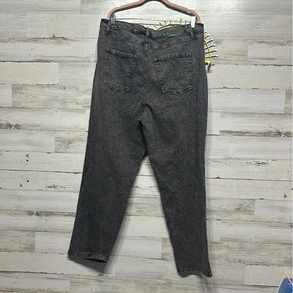 Wild Fable Straight Jeans Women 17 Gray Acid Wash Super High Rise Grunge NWT3