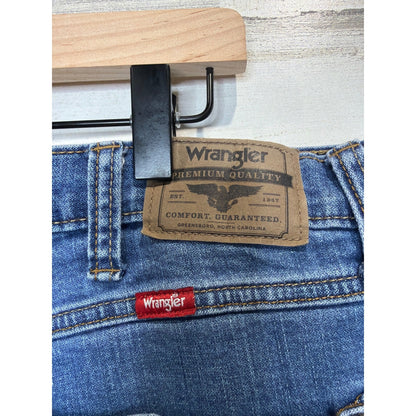 Wrangler Straight Fit Jeans Mens 36x30 Blue Denim Western Workwear3