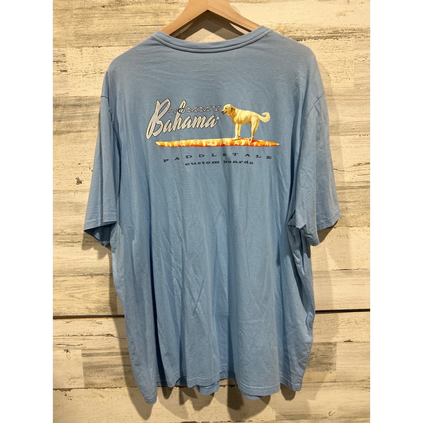 Tommy Bahama Pocket T-Shirt Mens 2XLB Blue Marlin Logo Coastal EUC3