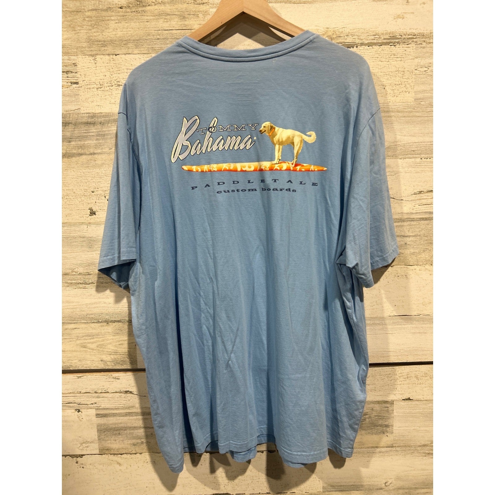 Tommy Bahama Pocket T-Shirt Mens 2XLB Blue Marlin Logo Coastal EUC3