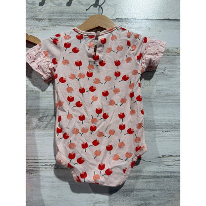 Girls 12M Bundle Denim Dress Coral Dress Bright Floral4