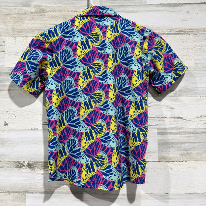 Blue Quail Butterfly Shirt Boys 7 Colorful UPF 50 Outdoor EUC4