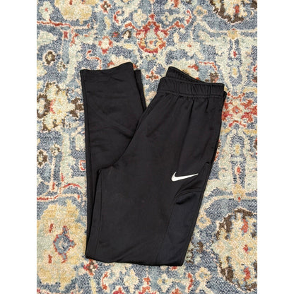 Nike Dri-FIT Pants Boys Large Black Tapered Athletic Track0