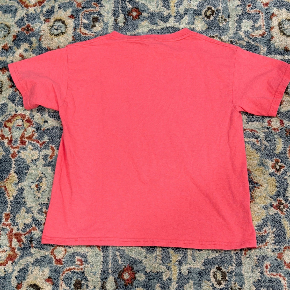 Gildan Texas A&M T-Shirt Girls Small Coral Floral Sunflowers Gameday EUC3