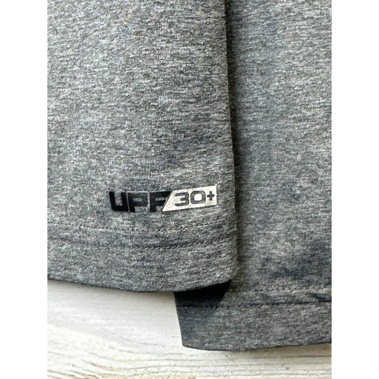 Under Armour Long Sleeve Shirt Boys Youth Small Grey HeatGear Athletic EUC2