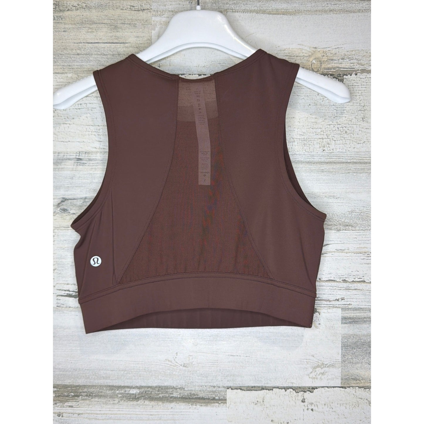 Lululemon Align High Neck Tank Top Women Size 6 Brown Laser Cut Yoga EUC1