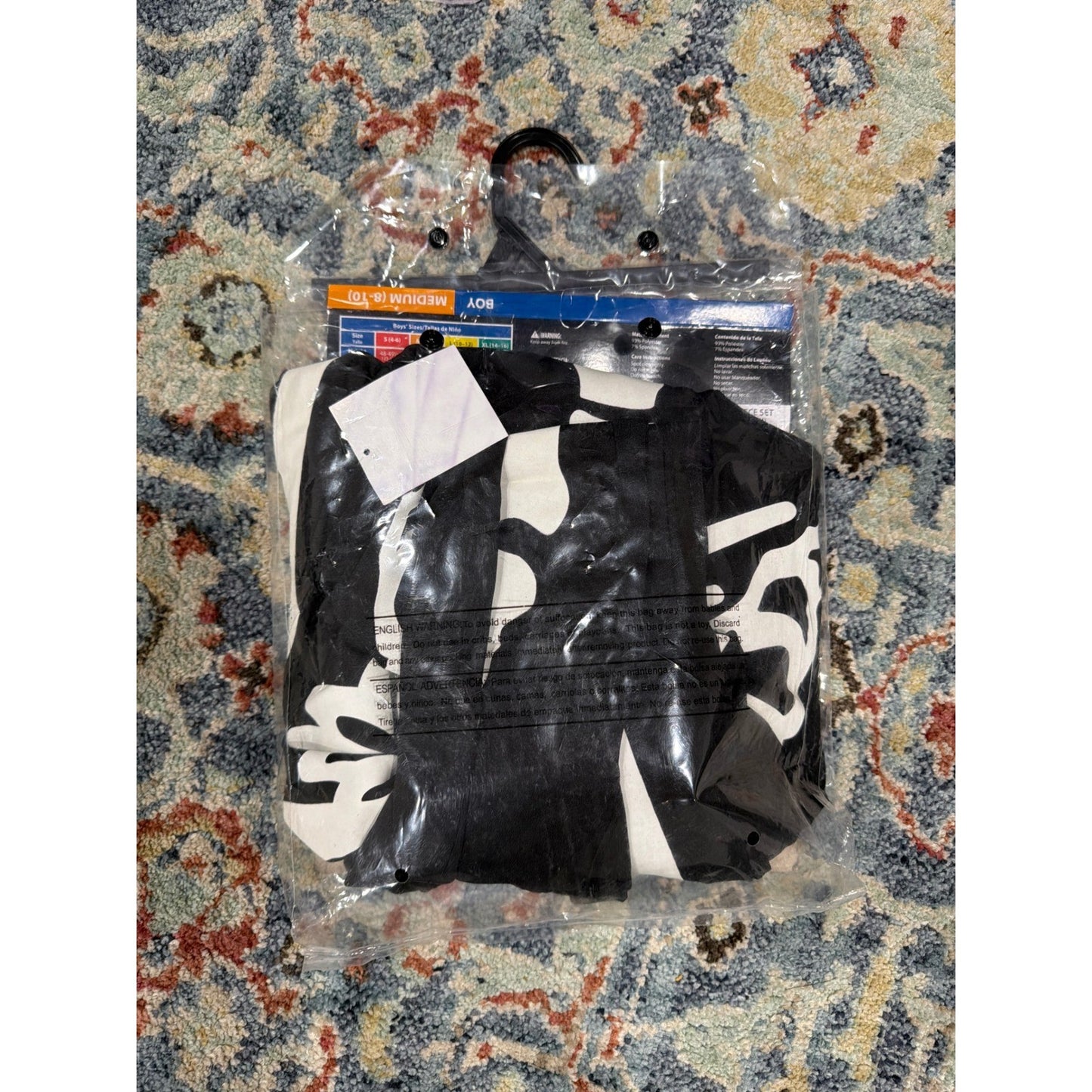 Morphsuits Skeleton Morphsuit Boys Medium 8-10 Black Glow In The Dark NWT1