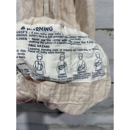 WildBird Ring Sling Baby Carrier Baby Beige Linen Boho Minimalist EUC4