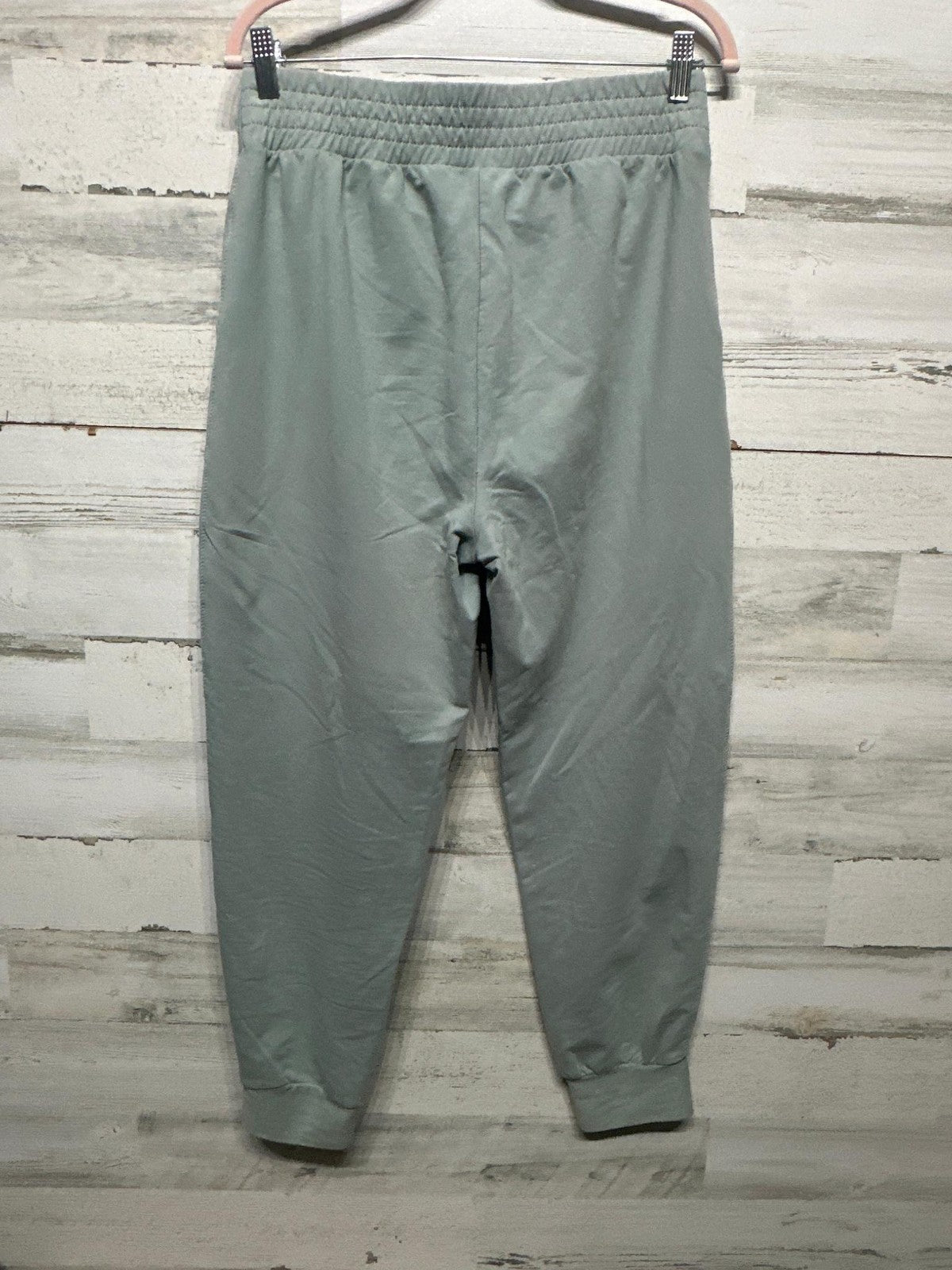 Saturday Sunday Joggers Women Small Sage Green Tie Waist Patch Pocket EUC2
