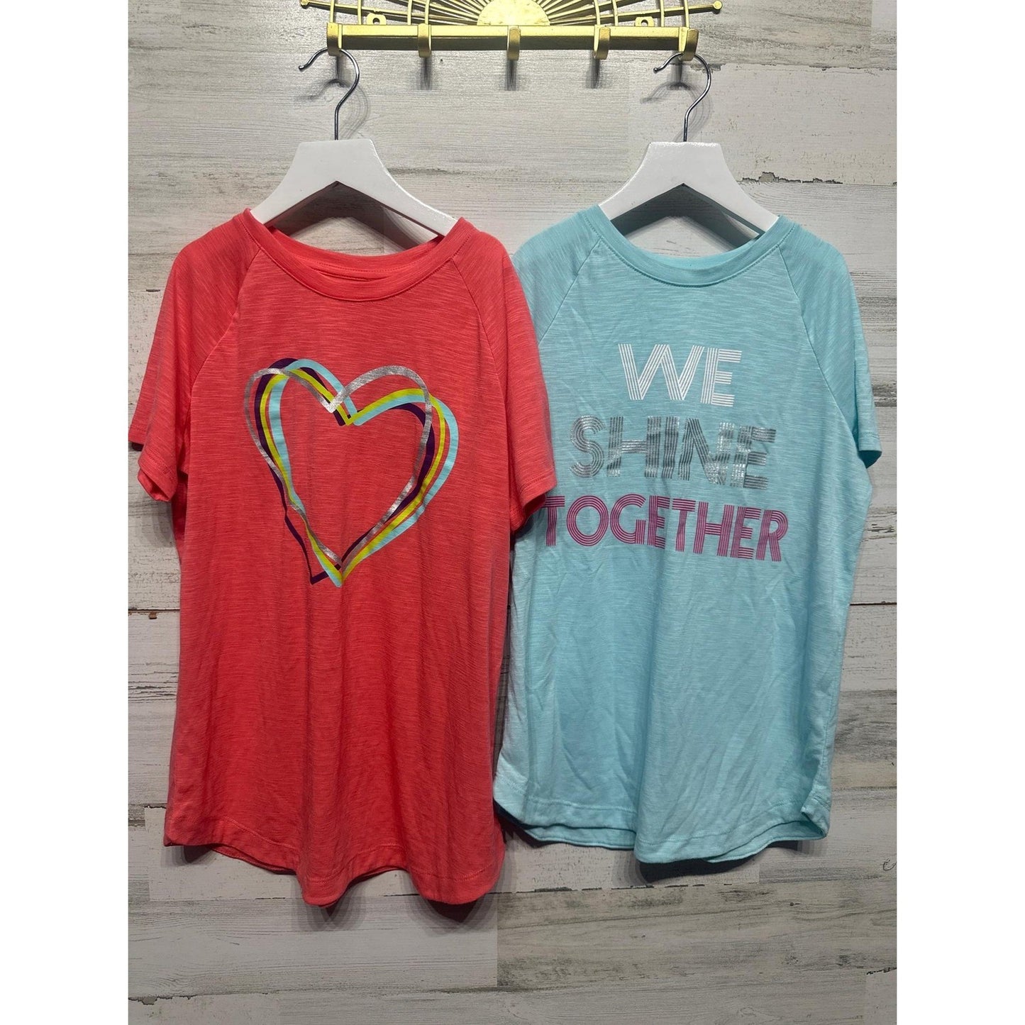 Member's Mark Active Shirt Lot Girls XL 14/16 Multicolor Graphic Tees Tanks EUC1