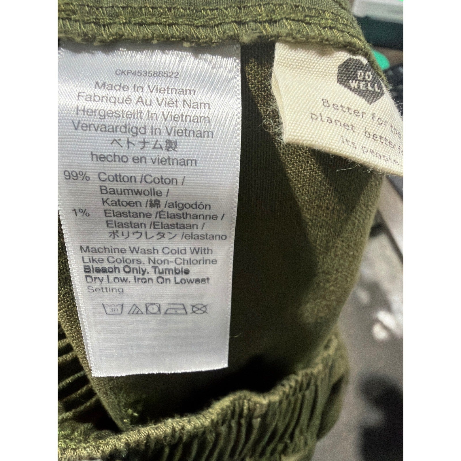 Madewell Camp Shorts Women Large Olive Green High Rise Utility Elastic Back EUC4