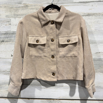Corduroy Jacket Women XXS Beige Polyester Light Academia EUC0