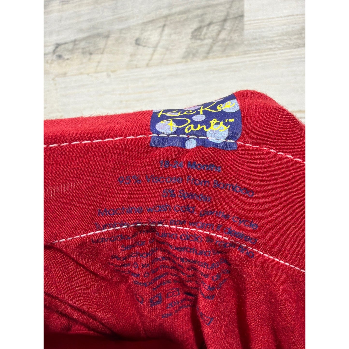 Kickee Pants Ruffle Bloomers Girls 18-24M Red Green Bamboo Viscose EUC2