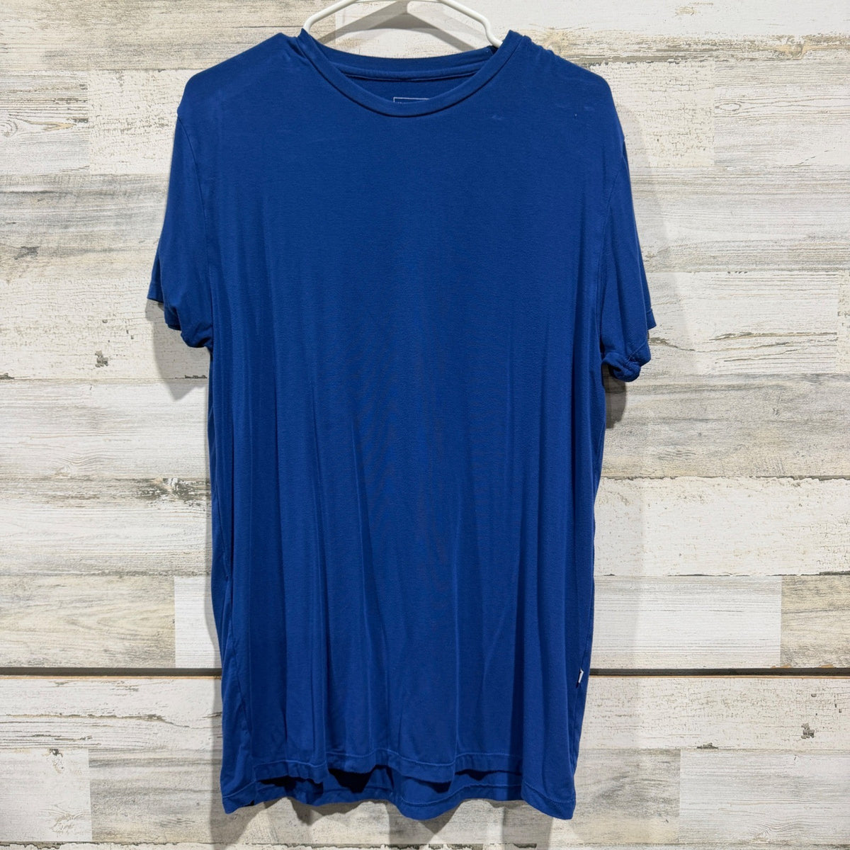 Kickee Pants Short Sleeve Tee Men Large Blue Bamboo Viscose Solid Casual EUC0