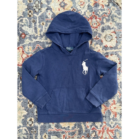 Polo Ralph Lauren Hoodie Boys 6 Navy Blue Big Pony Pullover0