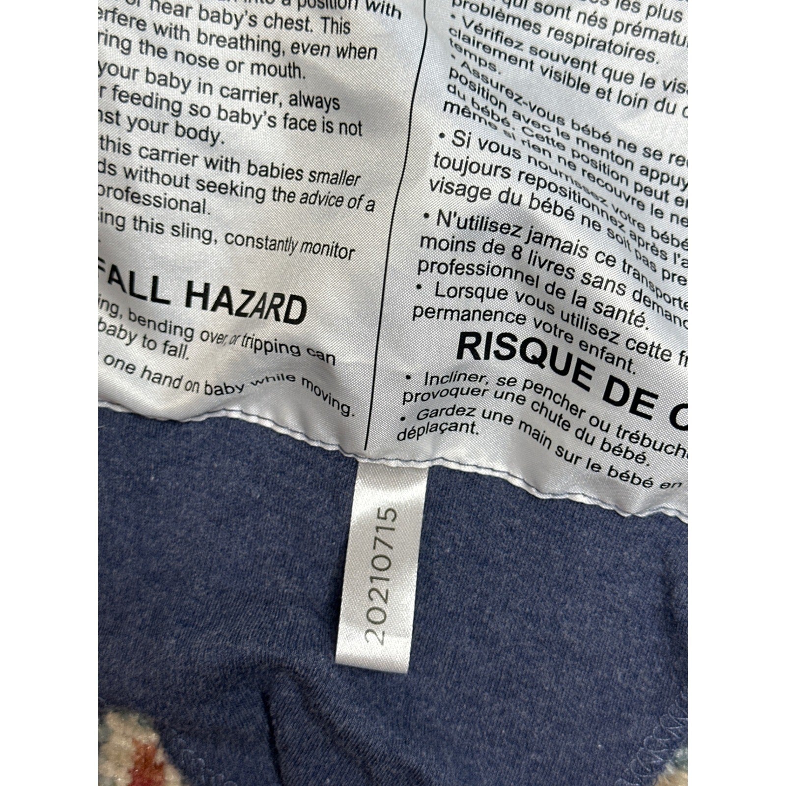 Moby Wrap Baby Carrier Blue Bamboo Cotton Blend5