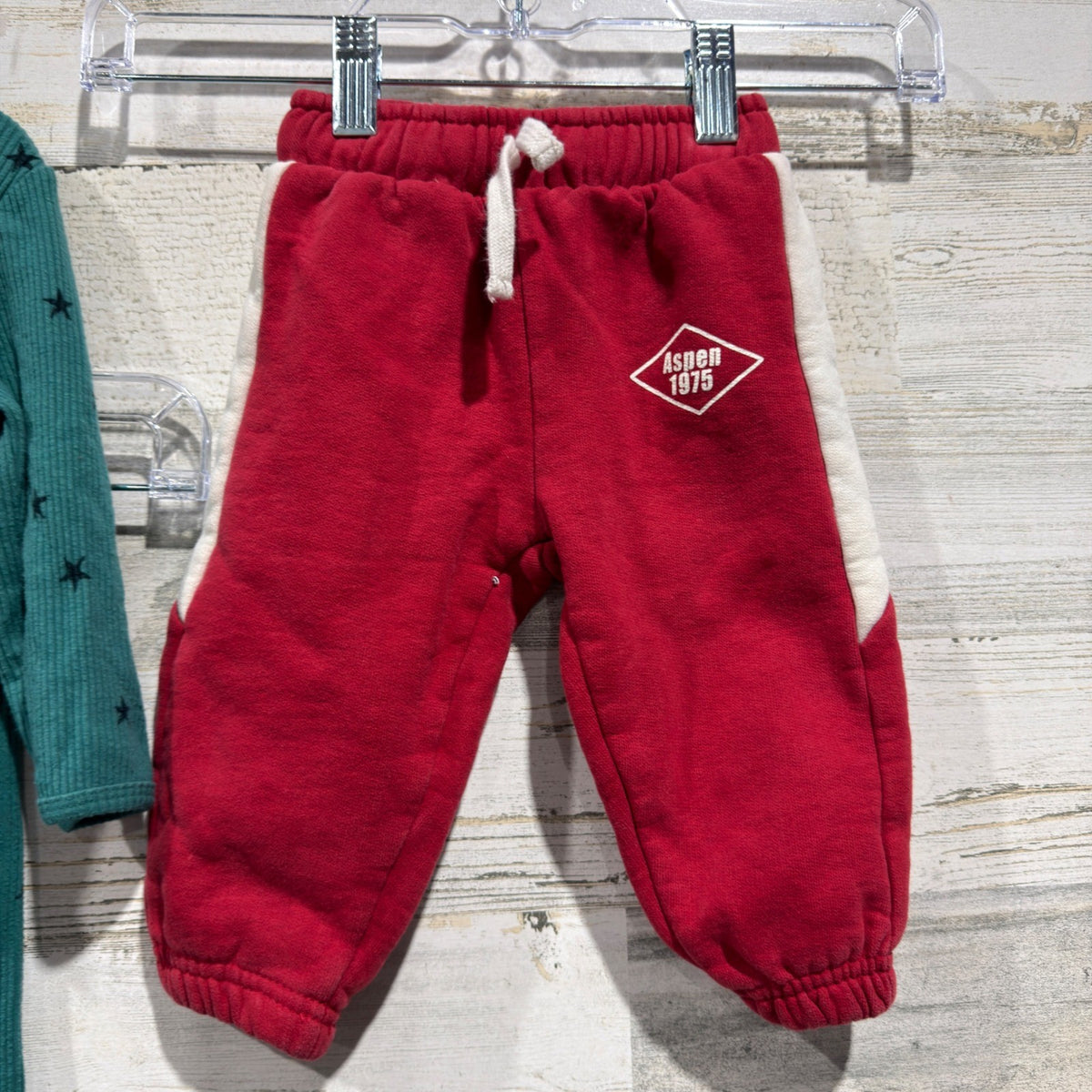 Hot Wheels Cat & Jack Zara Boys Bundle 12M Green Red Cotton Holiday Ribbed Set2