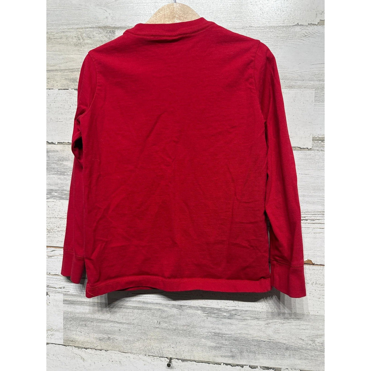 Vineyard Vines Long Sleeve Shirt Girls 5 Red Glitter Holiday Snowflake EUC2
