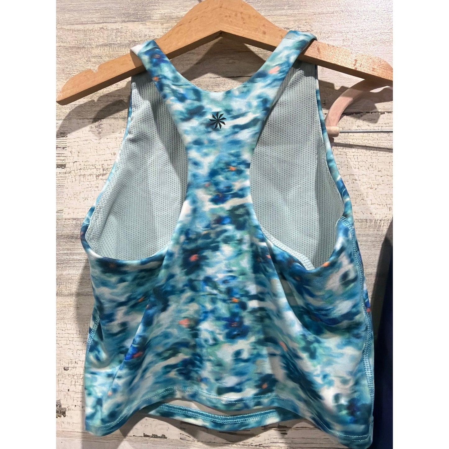 Athleta All In Motion Activewear Lot Girls M 8-10 Blue Floral Skort Top EUC4