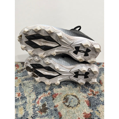 Under Armour Baseball Cleats Boys Size 1 Black White Ombre GUC5