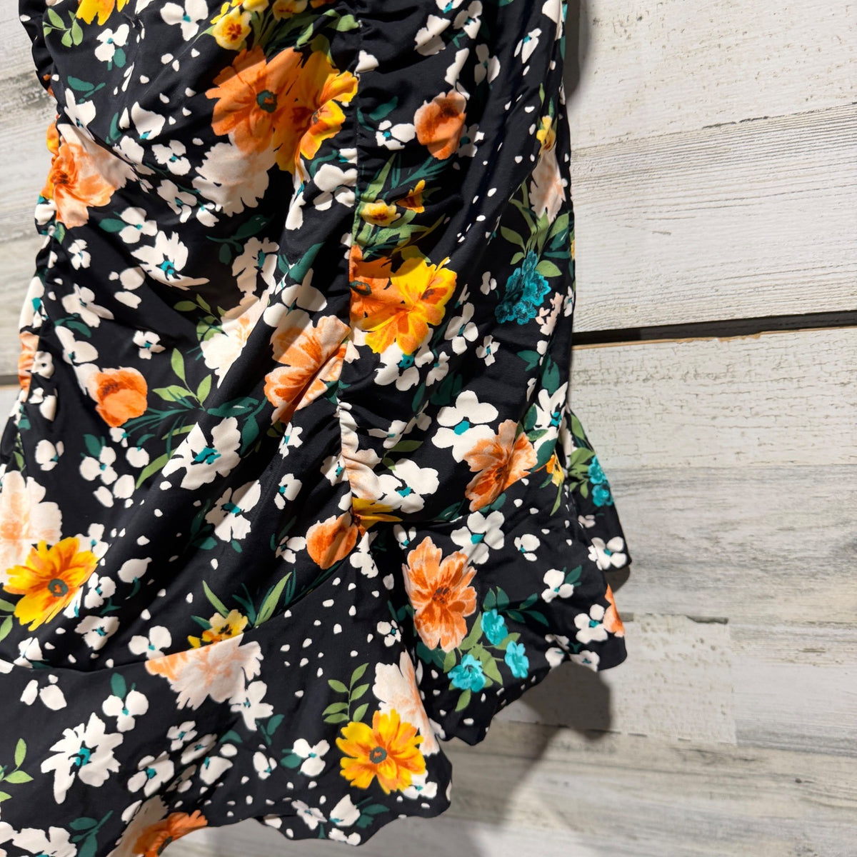 Torrid Ellie Floral Swimdress Women Size 1 Black Multi Nylon Spandex Modern NWT5