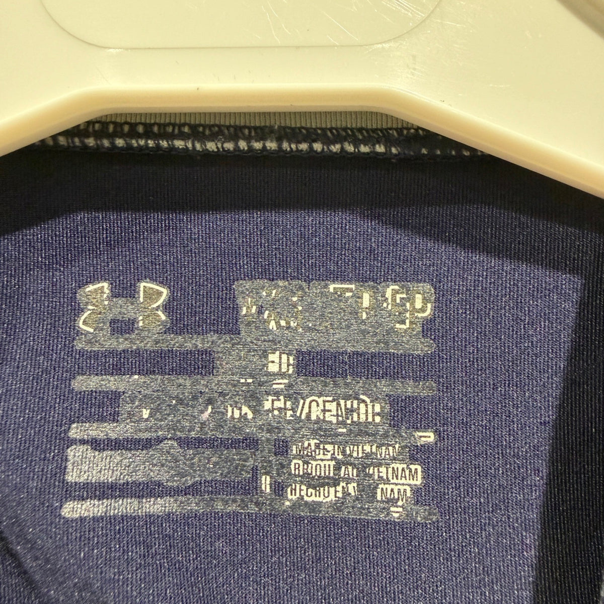 Under Armour Shirt Boys XS Blue HeatGear Compression Athletic *Flawed4
