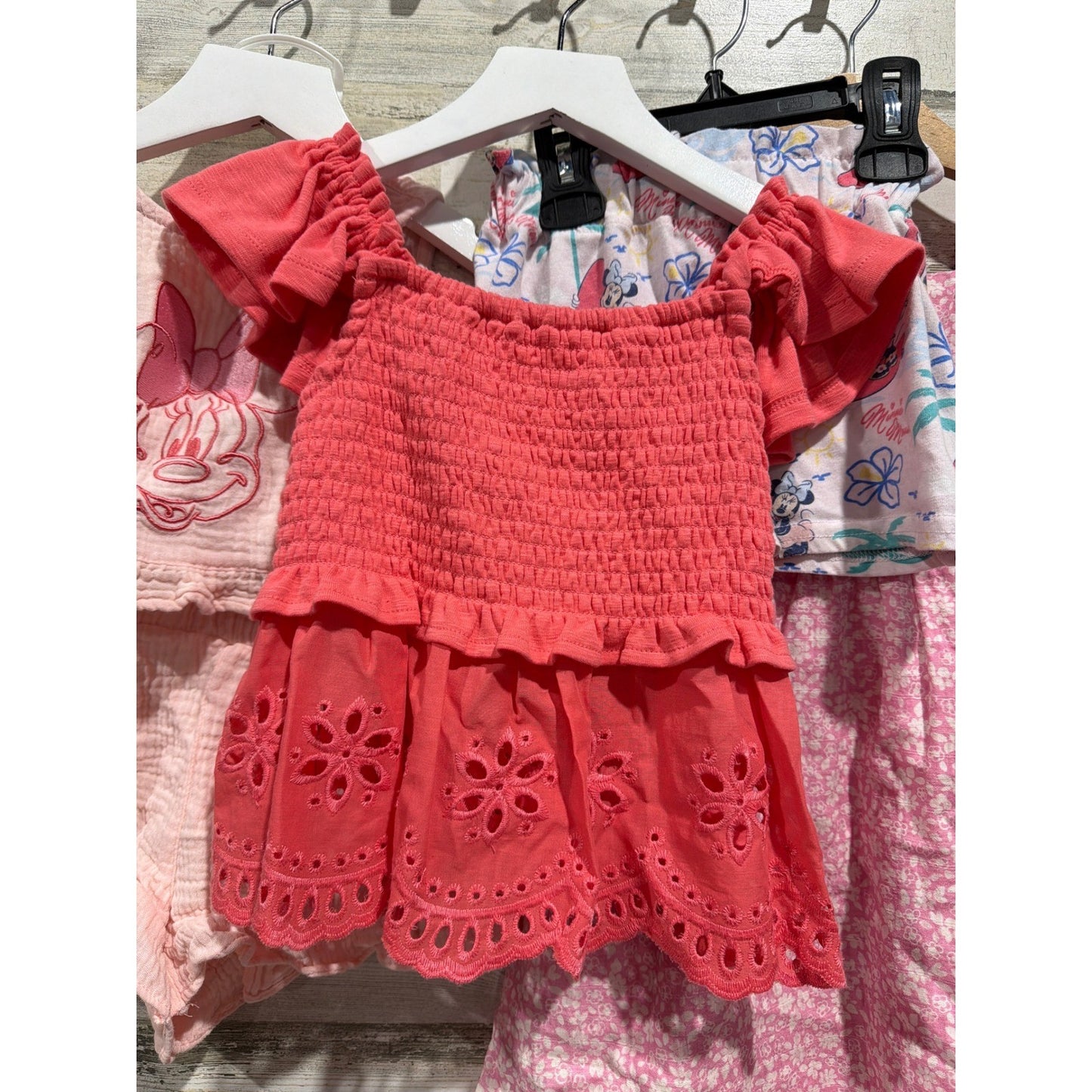 Disney Mixed Brand Summer Bundle Girls 3T 4T Pink Coral Minnie Princess1