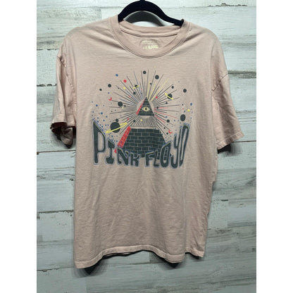American Eagle Pink Floyd Graphic Tee Women XS Tan Pyramid Rock Band EUC0