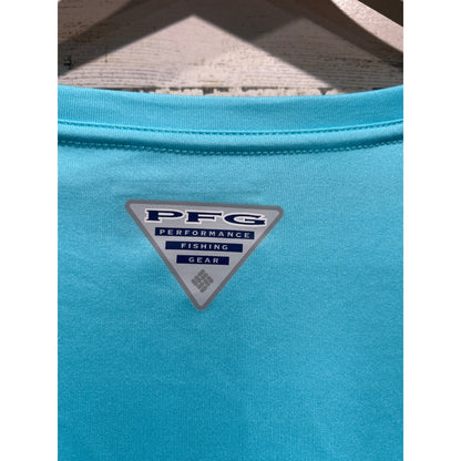 Columbia PFG Terminal Tackle Shirt Men XXL Blue Long Sleeve Fishing Gorpcore EUC4