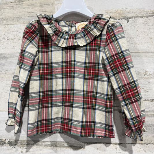 The Beaufort Bonnet Company Ruffle Top Girls 3T Plaid Cotton Classic EUC0